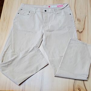 Izod Slim Straight Comfort Fit Khaki Jeans